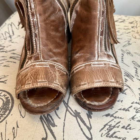 Freebird by Steven Zombi peep toe leather booties. Size 10 - Picture 3 of 12